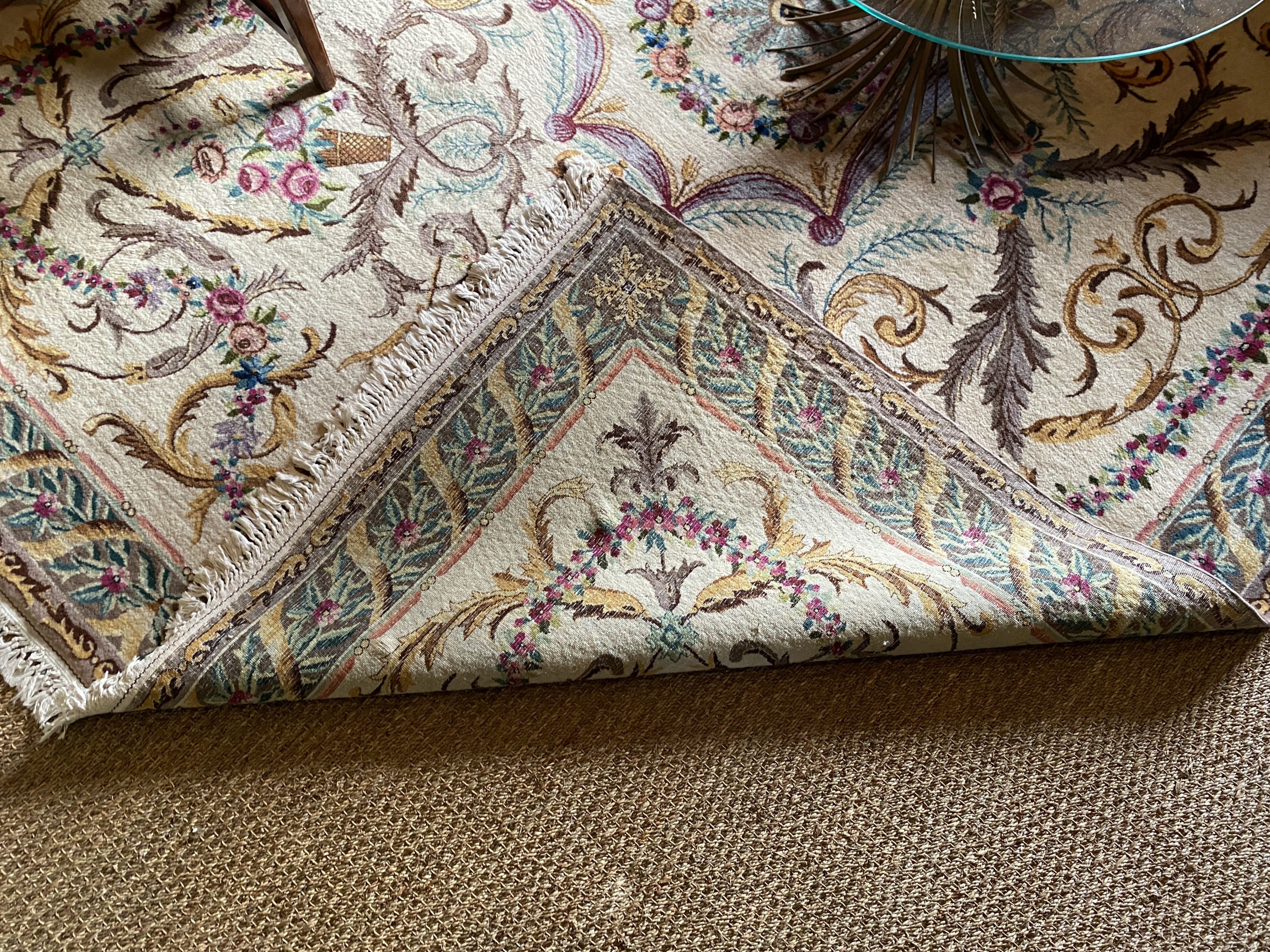An Aubusson pattern cream ground carpet, 314 x 245cm